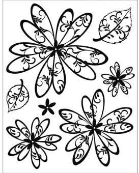 Viva Décor Phantasie Flower Princess 3D Clear Silicone Stamp