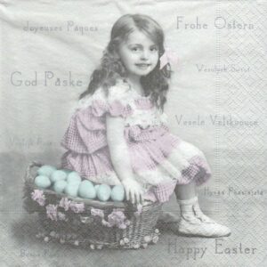 Girl sit on egg