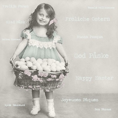 Little girl with eggs