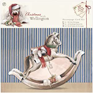 Set Carta Decoupage Di DoCrafts Wellington Natale Cavallo A Dondolo
