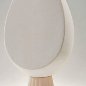 Αυγό κεραμικό με επίπεδη επιφάνεια σε βάση, 21+13cm
