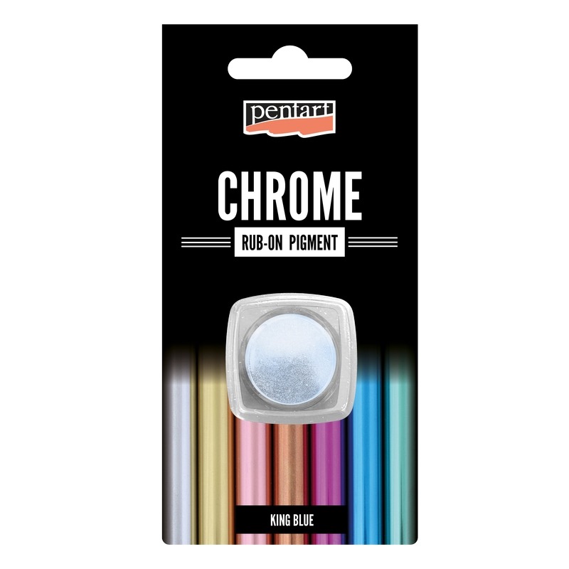 Rub-on pigment Chrome Effect (μεταλλικό εφέ) Pentart 0,5 gr, King blue