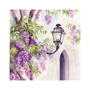 Χαρτοπετσέτα για Decoupage, Φανάρι και βιστερία, 1τεμ.