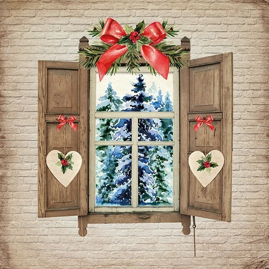 Χαρτοπετσέτα για Decoupage, Window View, 1τεμ.
