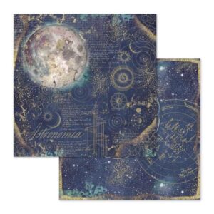 Double face scrap paper 12”x12” stamperia Cosmos astral