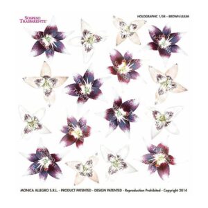 Τυπωμένo Φύλλο-Ζελατίνη Για Sospeso - Holographic Brown Lilium