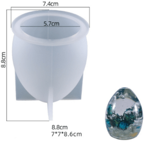 Καλούπι Σιλικόνης Τρισδιάστατο Αυγό Με Βάση 8.8x7.4cm