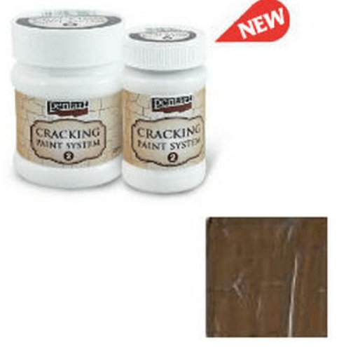 Cracking Paint System Step 2, Pentart 100ml , Brown