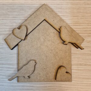 Διακοσμητικά σχέδια MDF Φωλιά πουλιού, 13.9x13.7cm