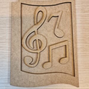 Διακοσμητικά σχέδια MDF Κλειδί του σολ, 13x18cm