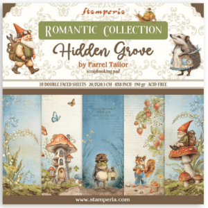 Χαρτιά scrapbooking 10τεμ, 20.3×20.3cm Stamperia, Hidden Grove