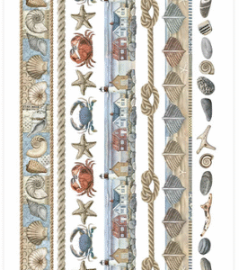 Χαλκομανίες (Rub-On) 10.16×21.6cm Stamperia, Silent Sea, Borders