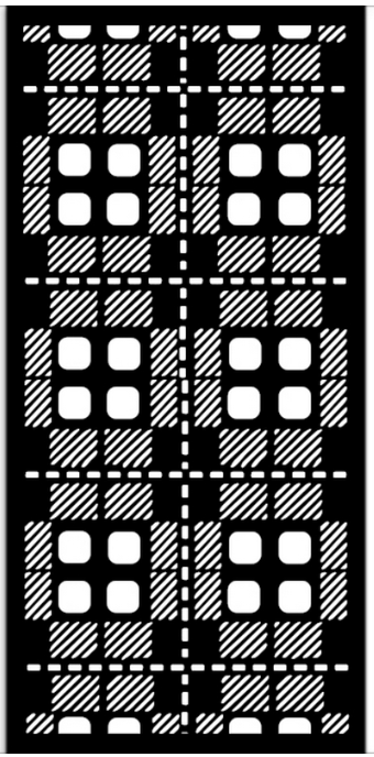 Thick Stencil 12x25cm, Stamperia, Gear up for Christmas, Cloth background