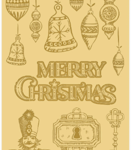 Χαλκομανίες Χρυσές (Rub-On), 10.16×21.6cm Stamperia, Merry Christmas