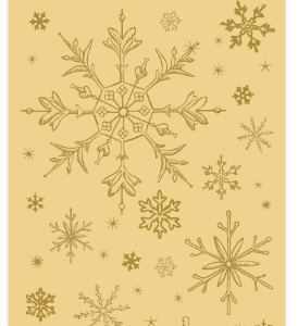 Χαλκομανίες Χρυσές (Rub-On), 10.16×21.6cm Stamperia, Let it snow