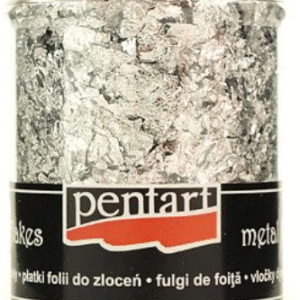 Μεταλλικές νιφάδες Ασημί 100ml -Pentart M8